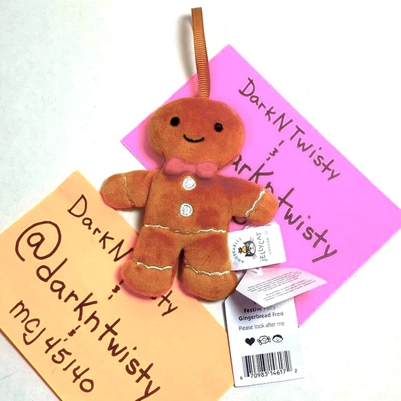 BNWT JELLYCAT FESTIVE FOLLY GINGERBREAD FRED (only) - Picture 6 of 8